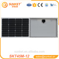 Panneau solaire photovoltaïque monocristallin de 45 watts 48 watts